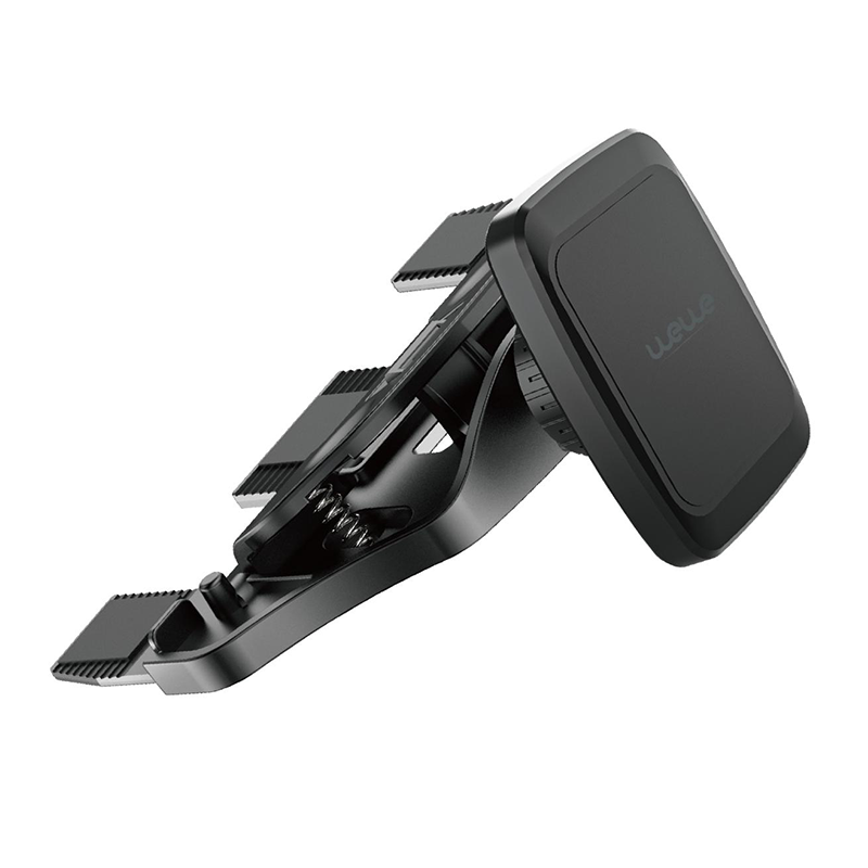 Magnetic phone holder in car CD