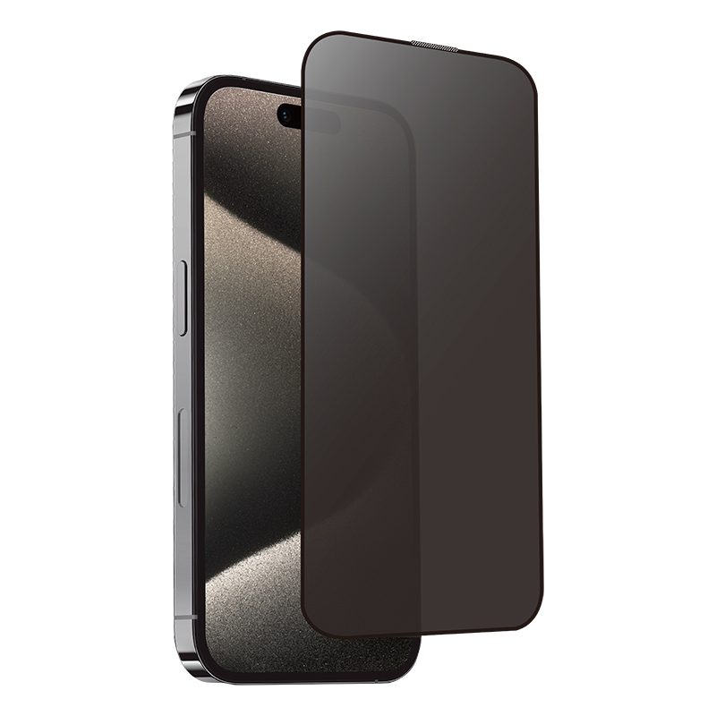 Dual screen protector for iPhones (3D) for privacy, black