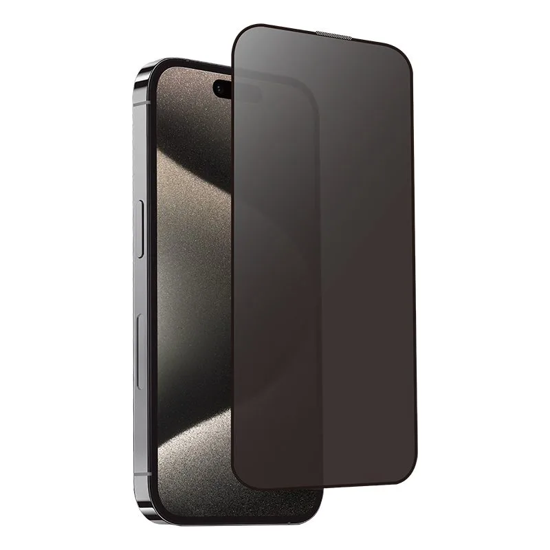 Dual screen protector for iPhones (3D) for privacy, black