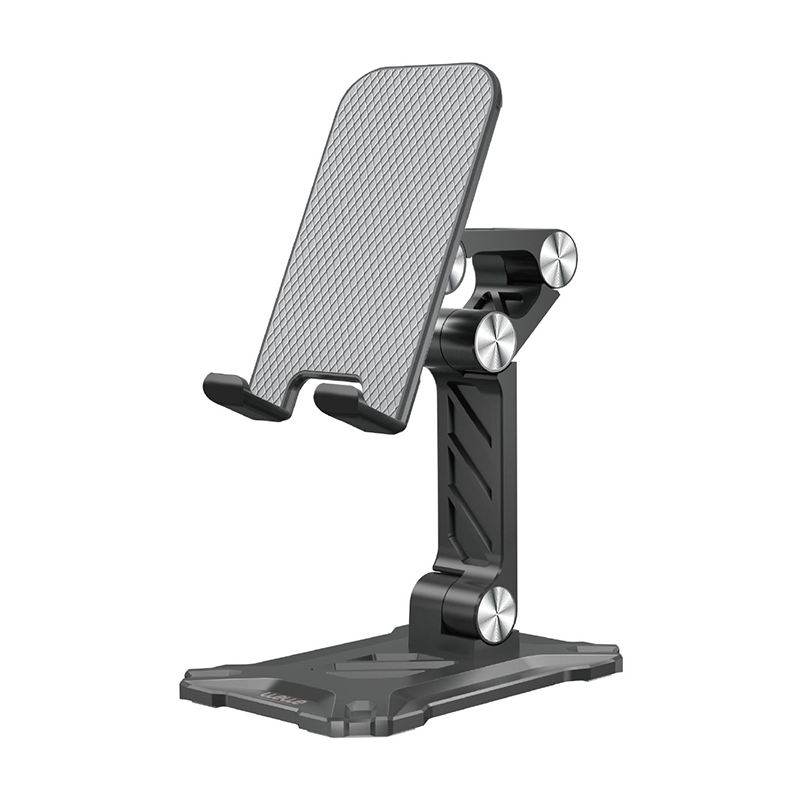 Foldable desktop phone holder