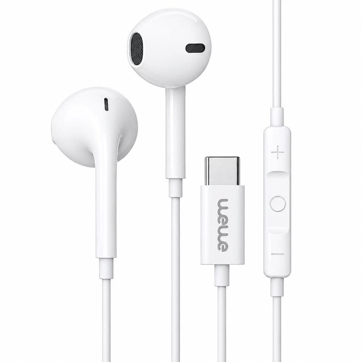 Dual Stereo Headphones (Type-C) White