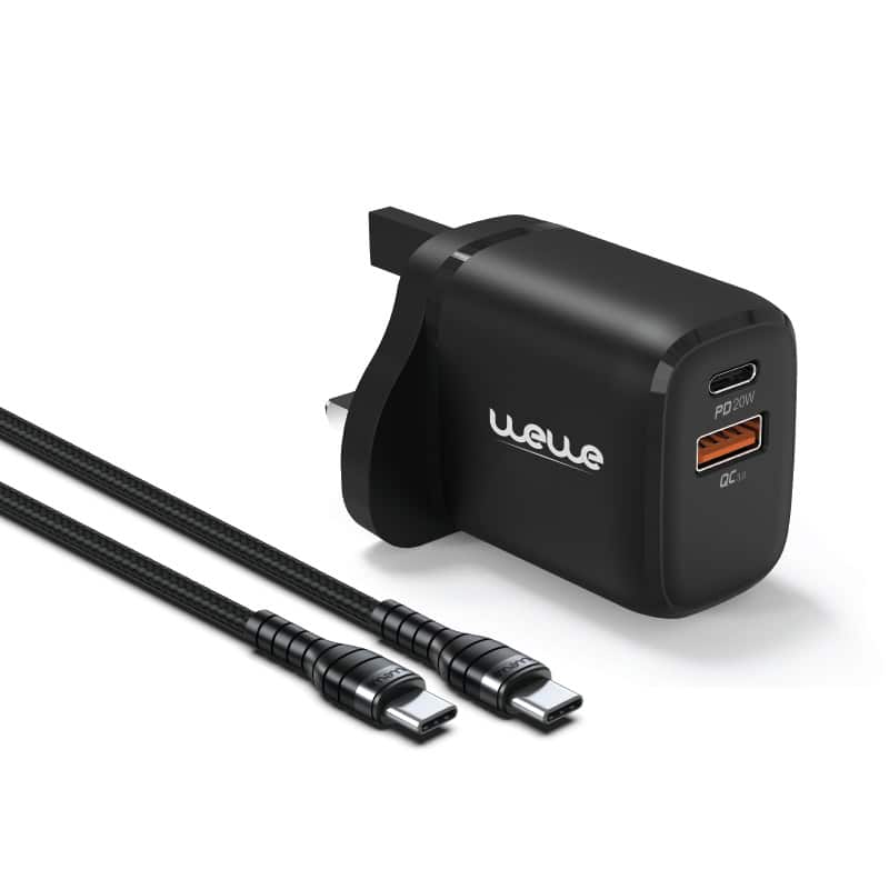 20W Fast Charger with Type-C & Type-C Cable